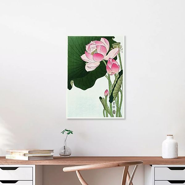 Poster / Leinwandbild - Blühende Lotusblumen Von Ohara Koson günstig online kaufen