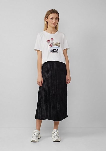 s.Oliver Midirock Rock Fließender Midirock mit Plisseefalten und Elastikbun günstig online kaufen