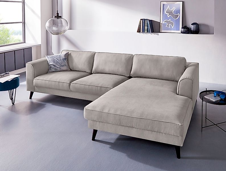 INOSIGN Ecksofa "Lumber Jack, elegant und bequem, Breite 280, hoher Fuß, L- günstig online kaufen