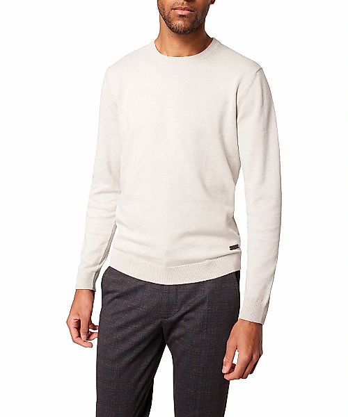 Pierre Cardin Rundhalspullover "Strick RH" mit Rippbündchen günstig online kaufen