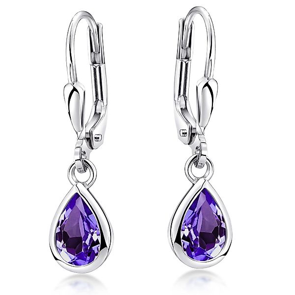 Materia Paar Ohrhänger Damen Amethyst Lila günstig online kaufen