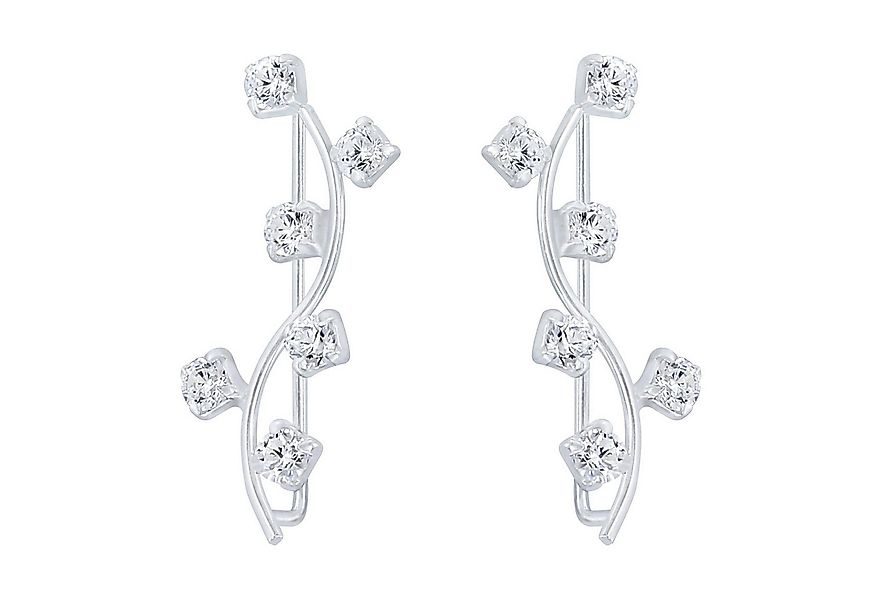 LÖB Ohrklemme 925 Silber Ohrringe Zirkonia Ohrklemme Ohrmanschette Modern B günstig online kaufen