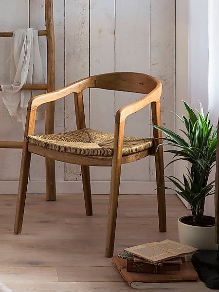 SIT Esszimmerstuhl, mit Rattan Sitzfläche, Armlehnstuhl günstig online kaufen