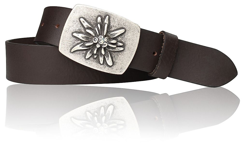 FRONHOFER Ledergürtel 17504 (1-St) Trachtengürtel, Edelweiß günstig online kaufen