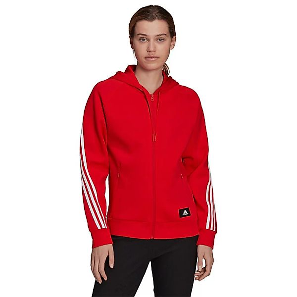 Adidas Fi 3 Stripes Sweatshirt Mit Reißverschluss 2XS Vivid Red günstig online kaufen