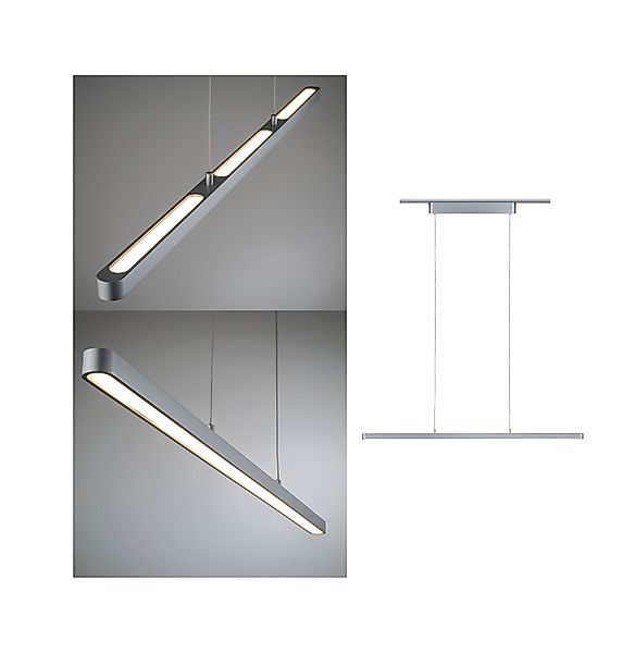 Paulmann "URail LED Pendel Lento 1800lm 41W 2700K dimmbar 230V Chrom matt" günstig online kaufen