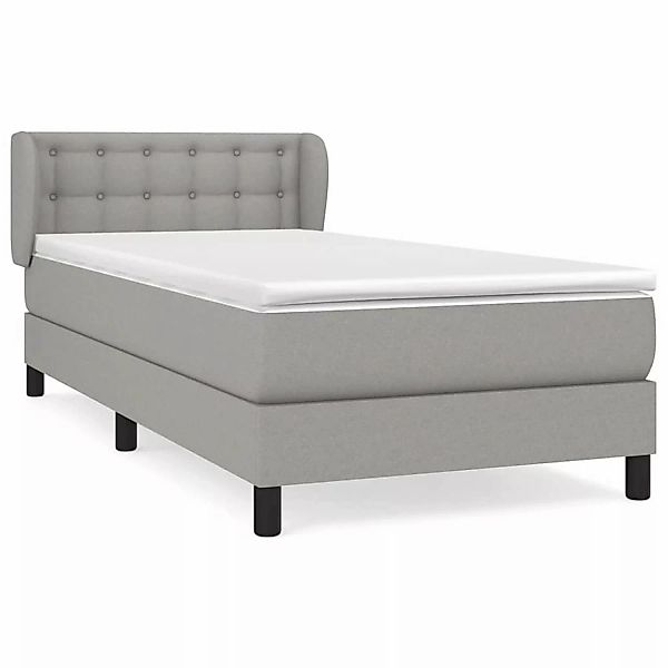 vidaXL Boxspringbett mit Matratze Hellgrau 90x190 cm Stoff1467906 günstig online kaufen