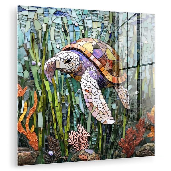 MuchoWow Acrylglasbild Schildkröte - Seegras - günstig online kaufen