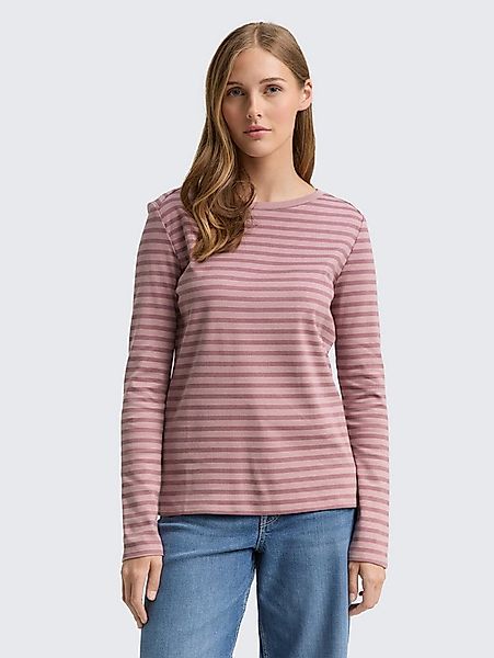 TOM TAILOR Denim Langarmshirt T-Shirt Langarmshirt mit Streifenmuster günstig online kaufen