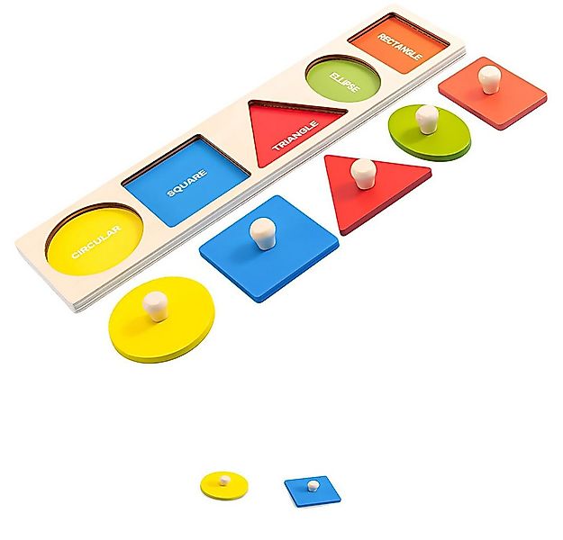 MINISO Lernspielzeug Montessori Holz Puzzle für Kinder ab 36 Monaten,5 Must günstig online kaufen