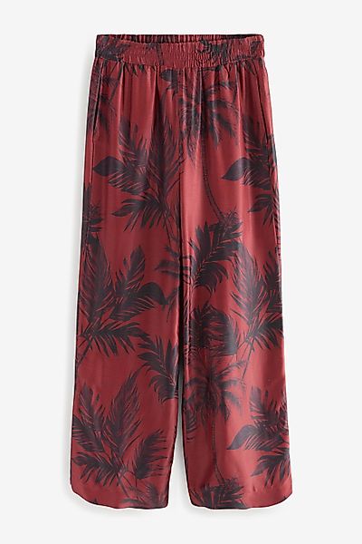 Next Dehnbund-Hose Satinhose mit weitem Beinschnitt günstig online kaufen