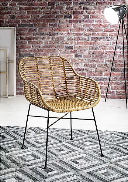 SIT Rattanstuhl »Rattan Vintage« (Set) 2 Stk.mit Armlehnen, Shabby Chic, Vi günstig online kaufen