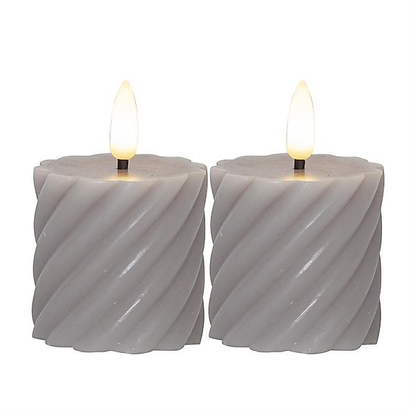 STAR TRADING LED-Kerze LED Stumpenkerze Swirl günstig online kaufen