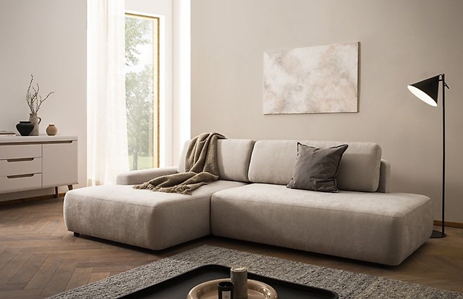 INOSIGN Ecksofa »TORGE, Schlafsofa Cord, Samtvelours u. Strukur fein, Couch günstig online kaufen