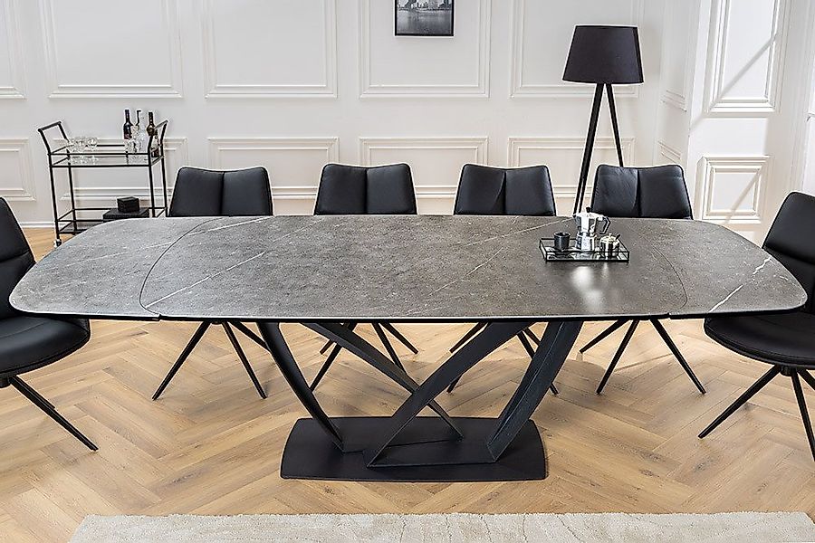 riess-ambiente Esstisch PAPILLON 180-260cm graphit / schwarz · Konferenztis günstig online kaufen