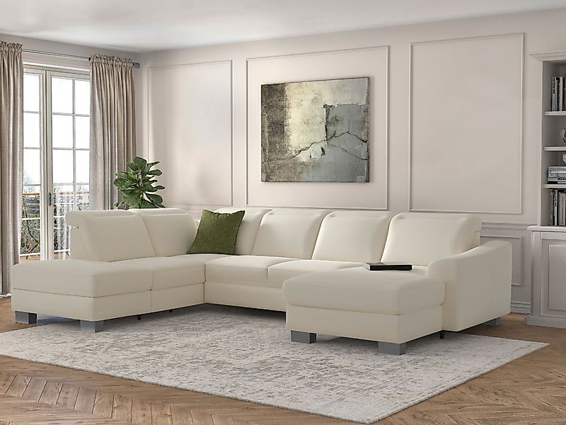 sit&more Wohnlandschaft »Dundee U-Form« mit Federkern und Edelstahlfüßen, w günstig online kaufen