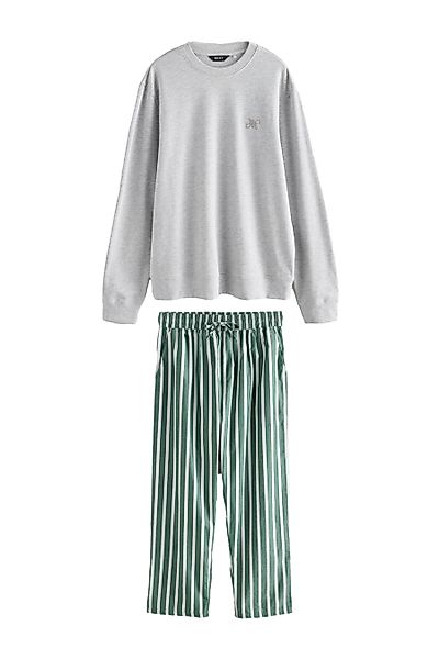 Next Pyjama Schlafanzug aus Webmaterial mit günstig online kaufen