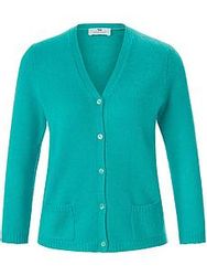 Strickjacke aus 100% Premium-Kaschmir Peter Hahn Cashmere türkis günstig online kaufen