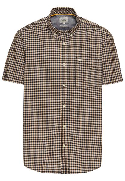 camel active Kurzarmhemd kariert, mit Button-Down-Kragen günstig online kaufen
