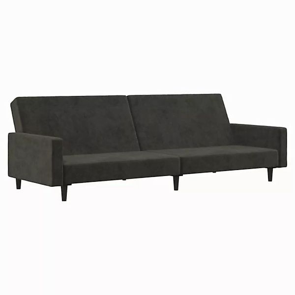 vidaXL Sofa Schlafsofa 2-Sitzer Dunkelgrau Samt günstig online kaufen