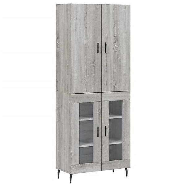 vidaXL Highboard Grau Sonoma 69,5x34x180 cm Holzwerkstoff 3195753 günstig online kaufen