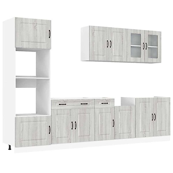 vidaXL 7-Tlg Küchenschrank-Set Kalmar Grau Sonoma Holzwerkstoff 3314737 günstig online kaufen