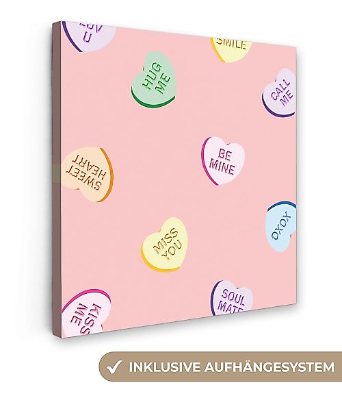OneMillionCanvasses® Leinwandbild Herz - Bonbon - günstig online kaufen