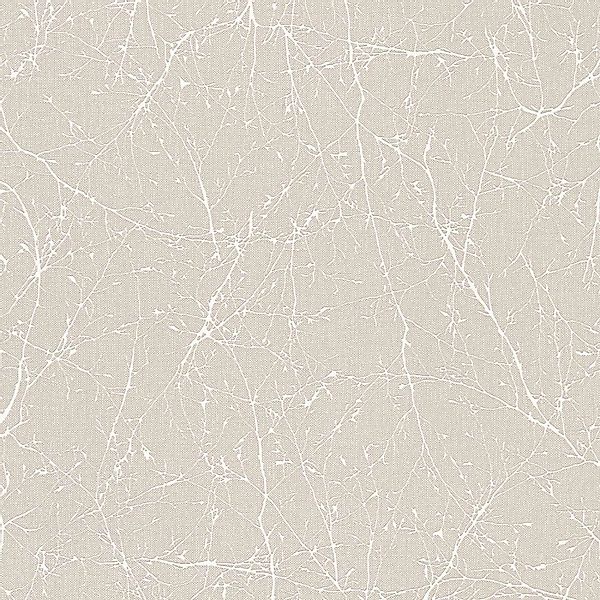 Bricoflor Tapete mit Ästen in Leinenoptik Moderne Tapete Skandinavisch im H günstig online kaufen