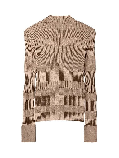 GOBI Cashmere Stehkragenpullover Hochgeschlossener Rippenpullover aus Baumw günstig online kaufen