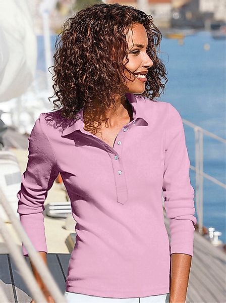 Casual Looks Langarm-Poloshirt "Poloshirt", (1 tlg.) günstig online kaufen