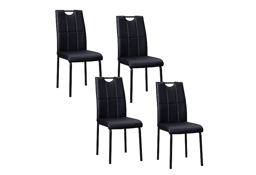 HTI-Living Esszimmerstuhl Stuhl Denton PU Schwarz (Set, 4 St), Esszimmerstu günstig online kaufen