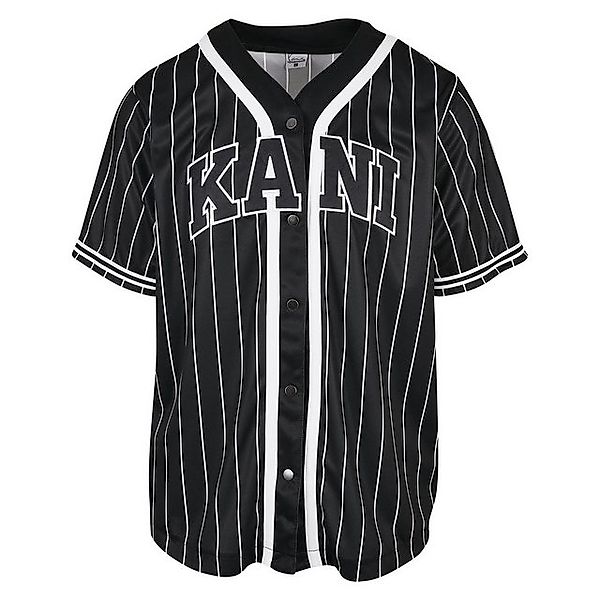 Karl Kani Kurzarmhemd Serif Pinstripe Baseball Shirt mit plakativem Markenl günstig online kaufen