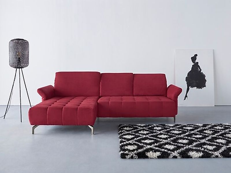 Home affaire Ecksofa »Fresh L-Form« Federkern, wahlweise Kopfteilverstellun günstig online kaufen