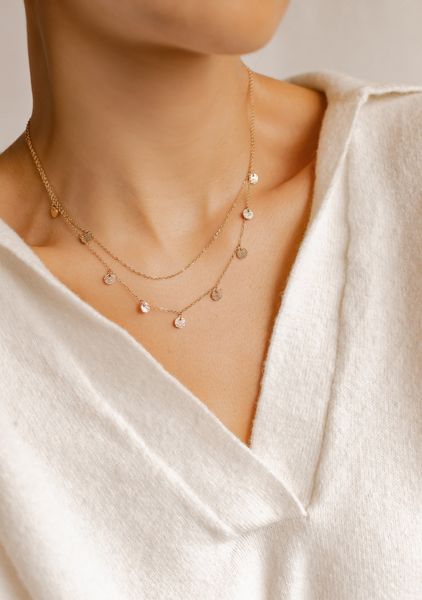 Hey Happiness Edelstahlkette Layer mit Plättchen, günstig online kaufen