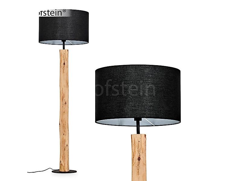hofstein Stehlampe Stehlampe aus Holz/MetallStoff in Natur/Schwarz/Weiß, oh günstig online kaufen