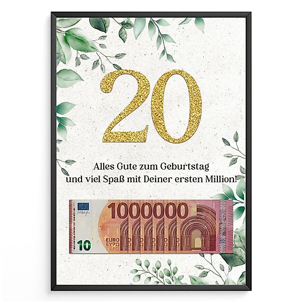 Tigerlino Poster Geburtstag Geldgeschenk Männer Frauen günstig online kaufen