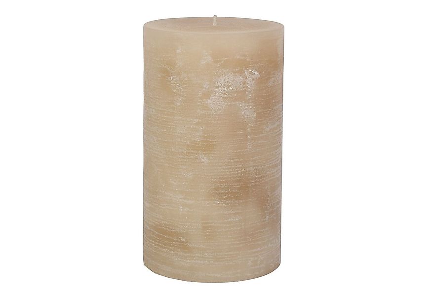 B&S Stumpenkerze Stumpenkerze durchgefärbt leinen 12 x Ø 7 cm günstig online kaufen