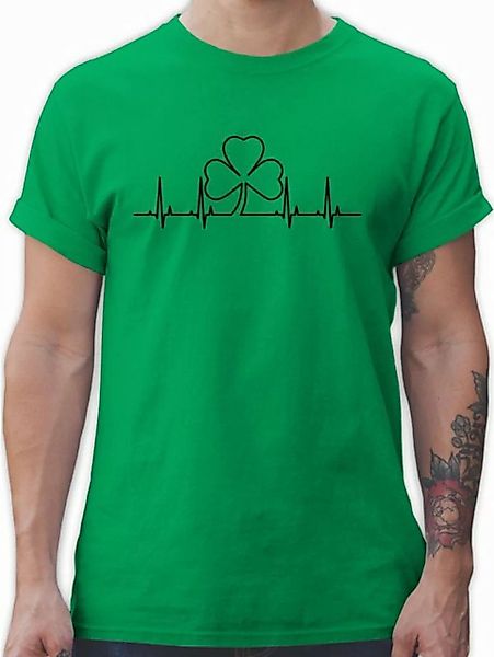 Shirtracer T-Shirt Kleeblatt Herzschlag St. Patricks Day günstig online kaufen