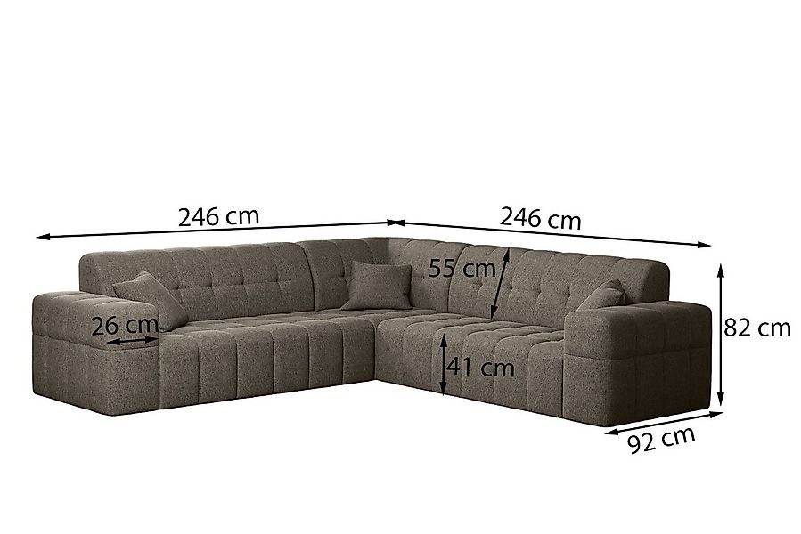 Fun Möbel Ecksofa Ecksofa Designersofa NANCY in Stoff Harmony Seite Univers günstig online kaufen