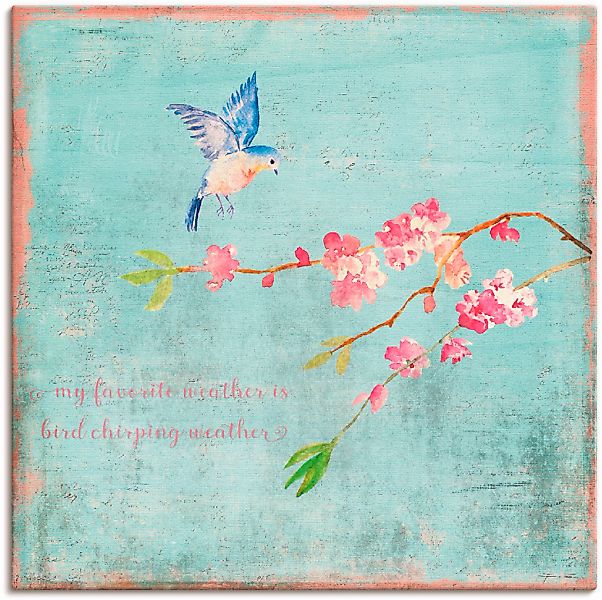 Artland Wandbild "Vogelgezwitscherwetter" Sprüche & Texte 1 Stk. tlg. als A günstig online kaufen