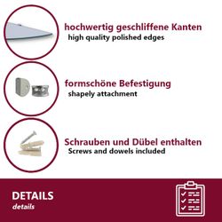 HOOZ Wandregal Eckregal aus Sicherheitsglas mit günstig online kaufen