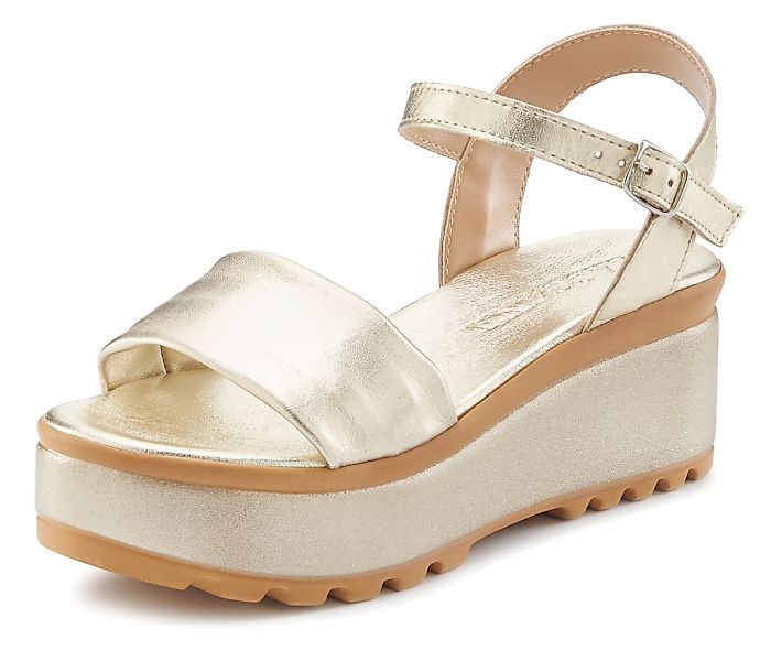 LASCANA Sandalette "Riemchensandalette, Sandale, Sommerschuh", aus Leder mi günstig online kaufen