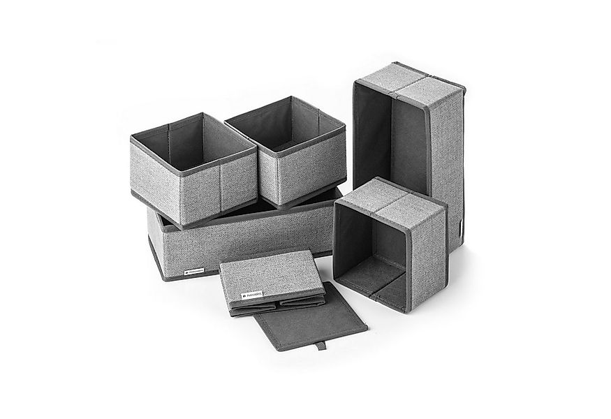 Navaris Aufbewahrungsbox Stoffboxen-Organizer - 6 Stück in verschiedenen Gr günstig online kaufen