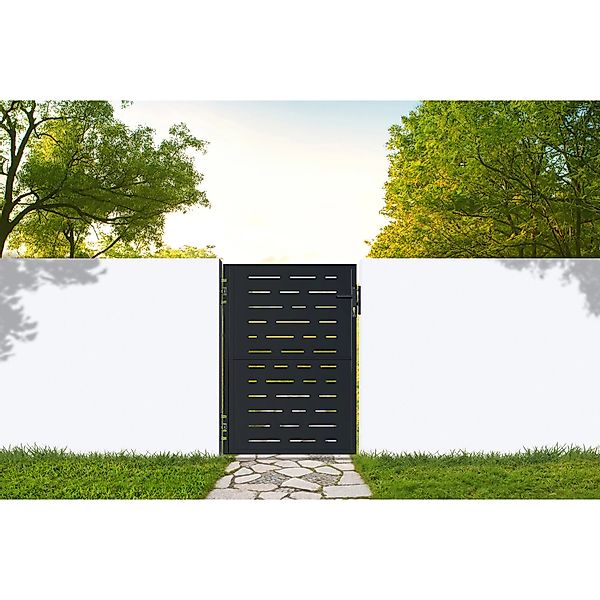 Casanoov Gartentür Aus Stahl Nali Arlberg 100x140cm Mattschwarz günstig online kaufen