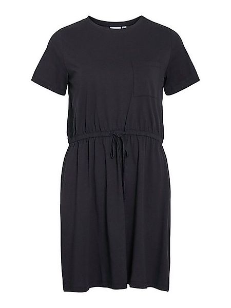 Vila Shirtkleid Klassische Passform mit Taillenband und Tasche (knielang) V günstig online kaufen