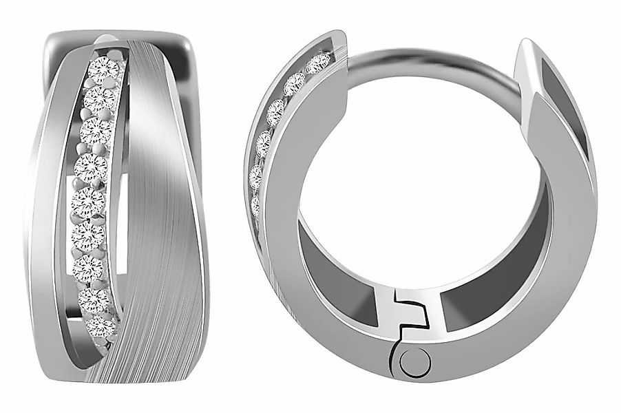 Adelia´s Klappcreolen "Damen Ohrringe – Klappcreole aus 925 Silber mit Zirk günstig online kaufen