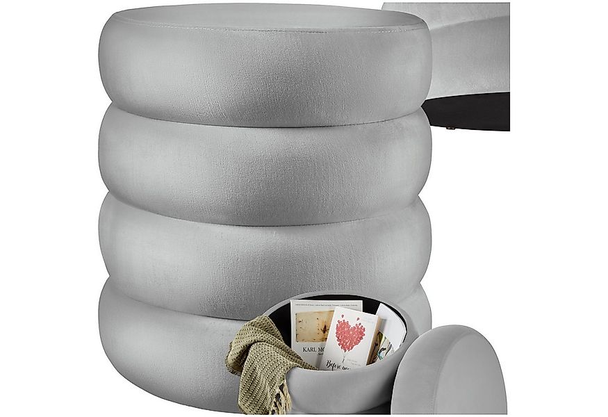 tectake Sitzhocker Schminkhocker Altu, gepolstert, Stauraum, 42 x 42 x 47 c günstig online kaufen