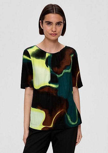 s.Oliver Kurzarmbluse Bluse Twillbluse aus Viskose günstig online kaufen