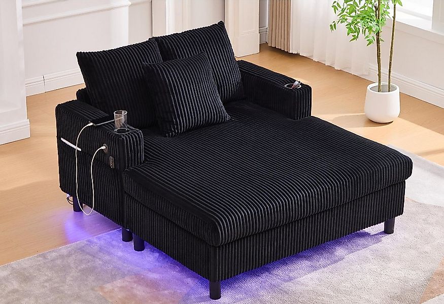 LVHOM Polsterliege XXL Relaxsessel mit LED-Licht & Ladestation - Haustierfr günstig online kaufen