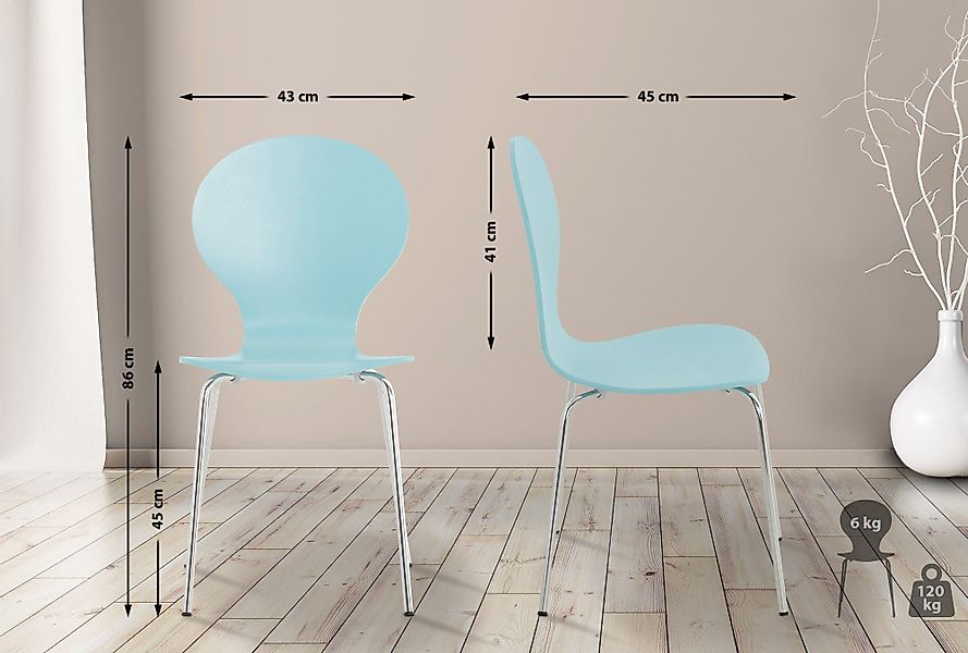 CLP Besucherstuhl Diego (4er Set), stapelbar günstig online kaufen